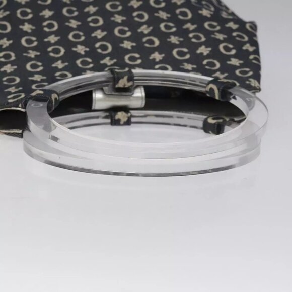 CELINE C Sulky Circle Shoulder Bag Canvas Navy Clear Auth 114765 - Picture 8 of 16